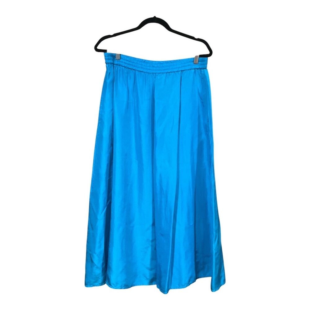 Rusty Blue emerald (peacock)Maxi A- line Skirt, L